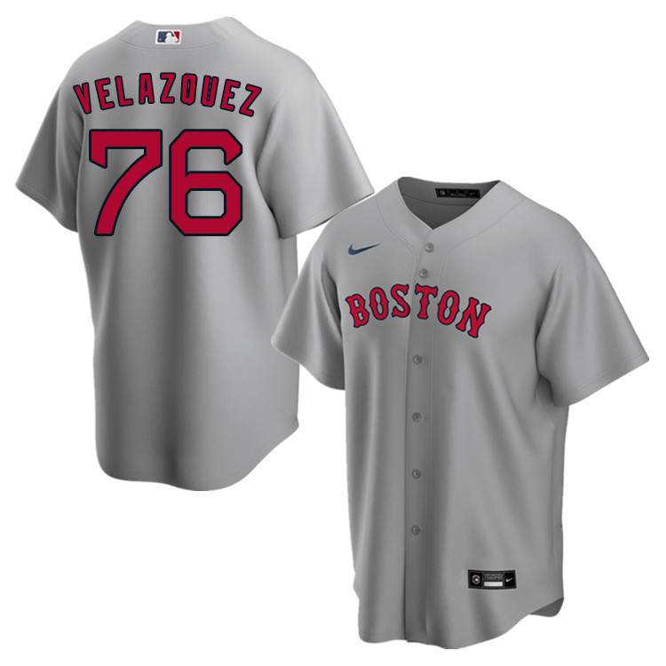 Nike Men #76 Hector Velazquez Boston Red Sox Baseball Jerseys Sale-Gray